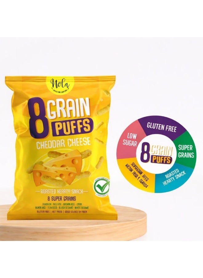 Nola - Gluten Free Puffs with 8 Grain & Cheddar Cheese 50G - Image 4